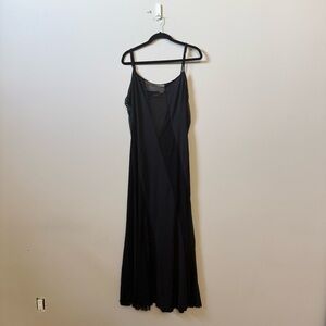 Fredrick’s of Hollywood Y2K vintage Maxi black swirl mesh sheer slip dress